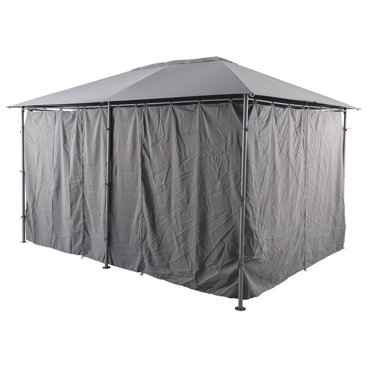 Hesperide - Rideaux pour tonnelle "Santorini" et "Thira" ardoise 4x3m en polyester - Hespéride - Imagen 2