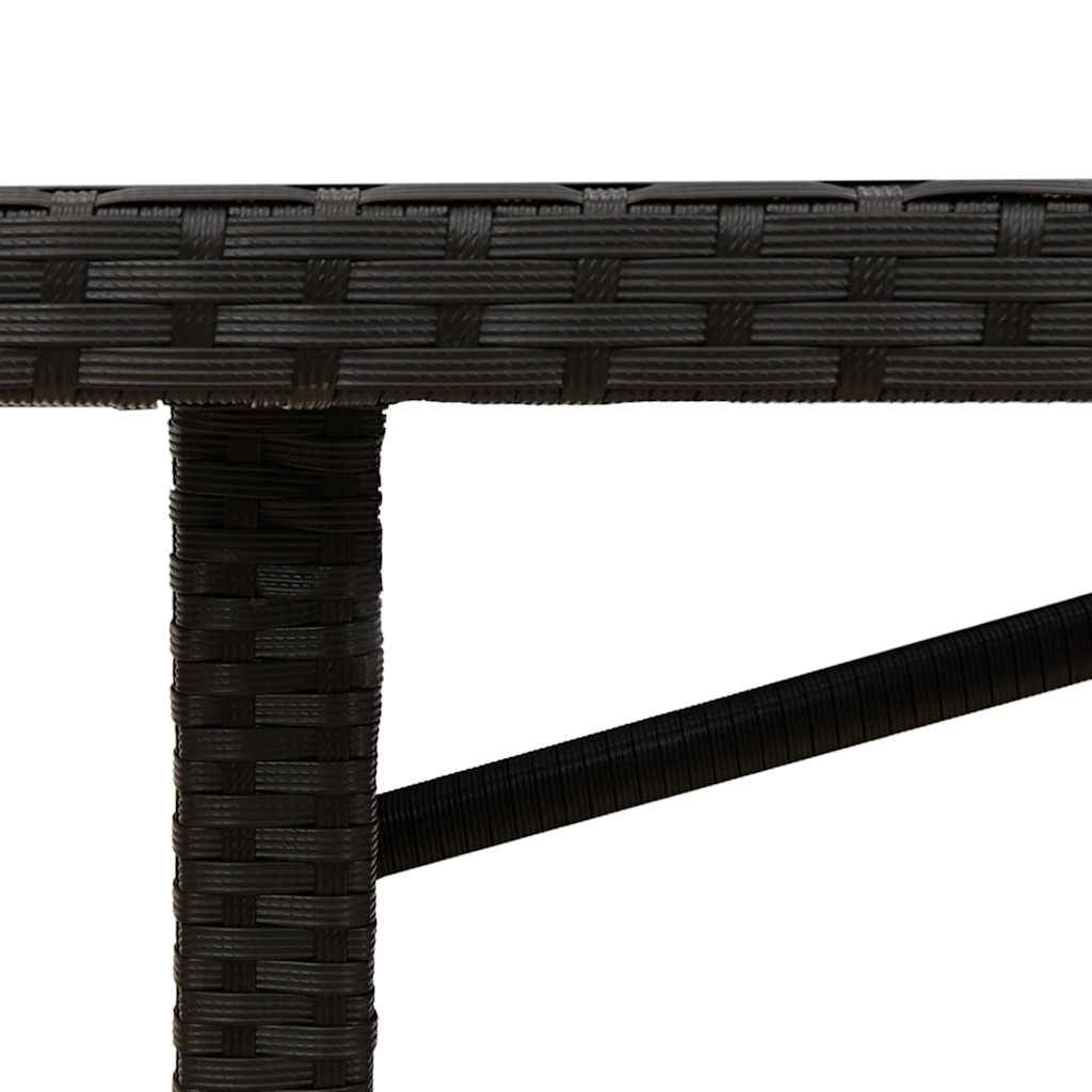 ComfortXL - Grande Table de Jardin 190cm en Résine Tressée Noire et Plateau Verre, pour 6 à 8 Personnes – ComfortXL Outdoor Living - Image 9