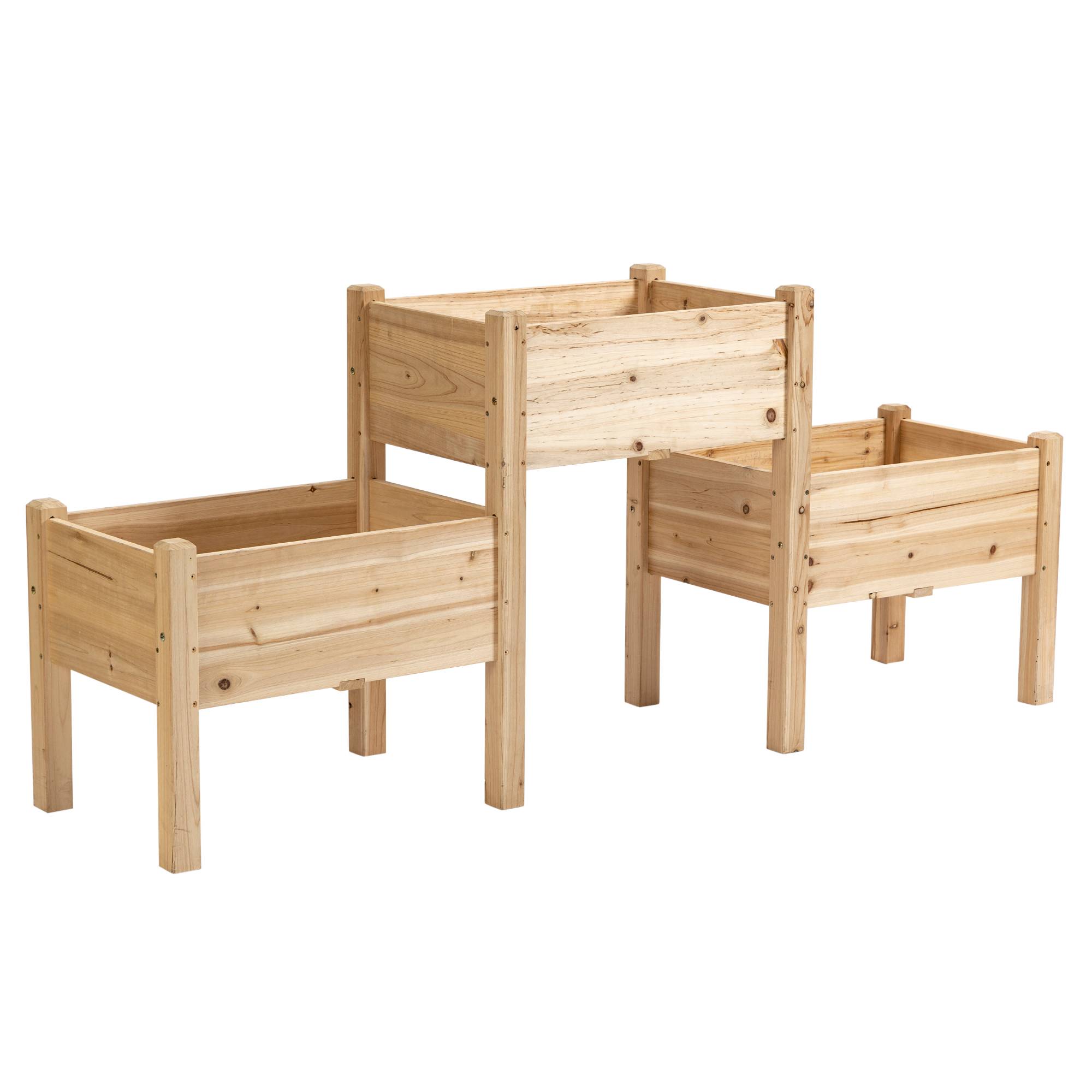 Jardinière sur pieds bois de sapin naturel 184 x 45 x 80 cm - PANGIVO - Image 2