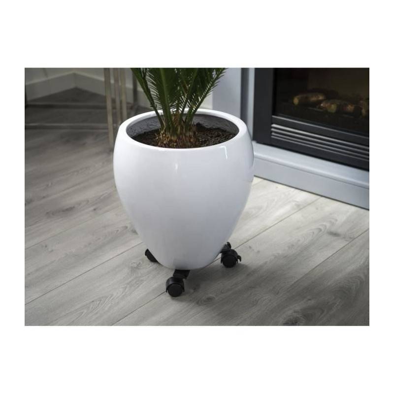 Nature Tablette A Roulettes Pour Plantes Extensible - Metal Noir - H6 X 27/37 X 27/37 Cm - Image 5