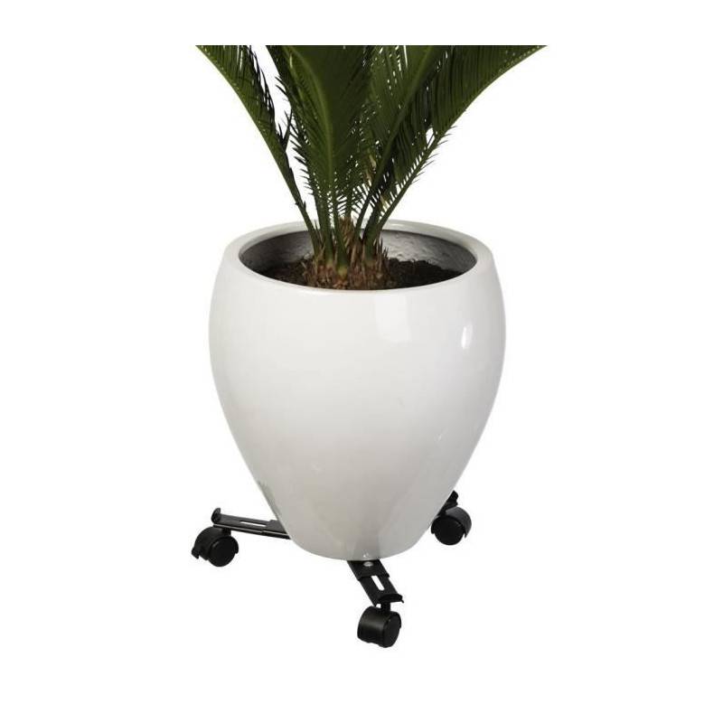 Nature Tablette A Roulettes Pour Plantes Extensible - Metal Noir - H6 X 27/37 X 27/37 Cm - Image 4