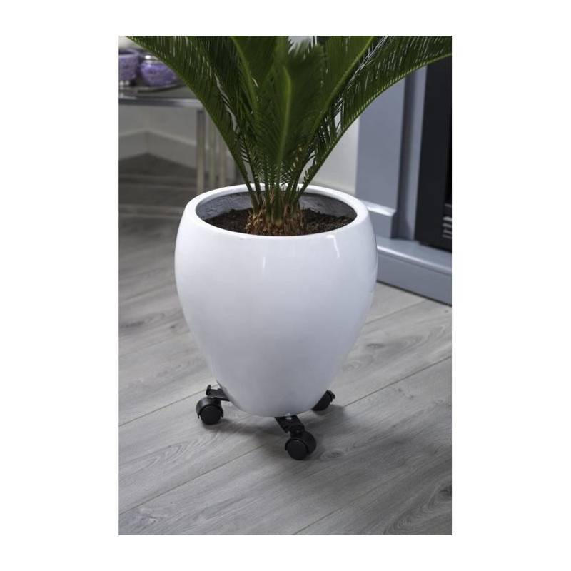 Nature Tablette A Roulettes Pour Plantes Extensible - Metal Noir - H6 X 27/37 X 27/37 Cm - Image 6