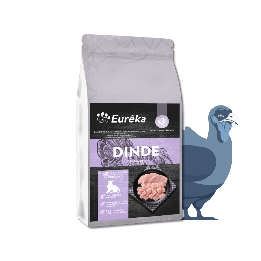 Croquettes chaton holistic sans céréales - Dinde et poulet - 1.5 Kg - Image 1