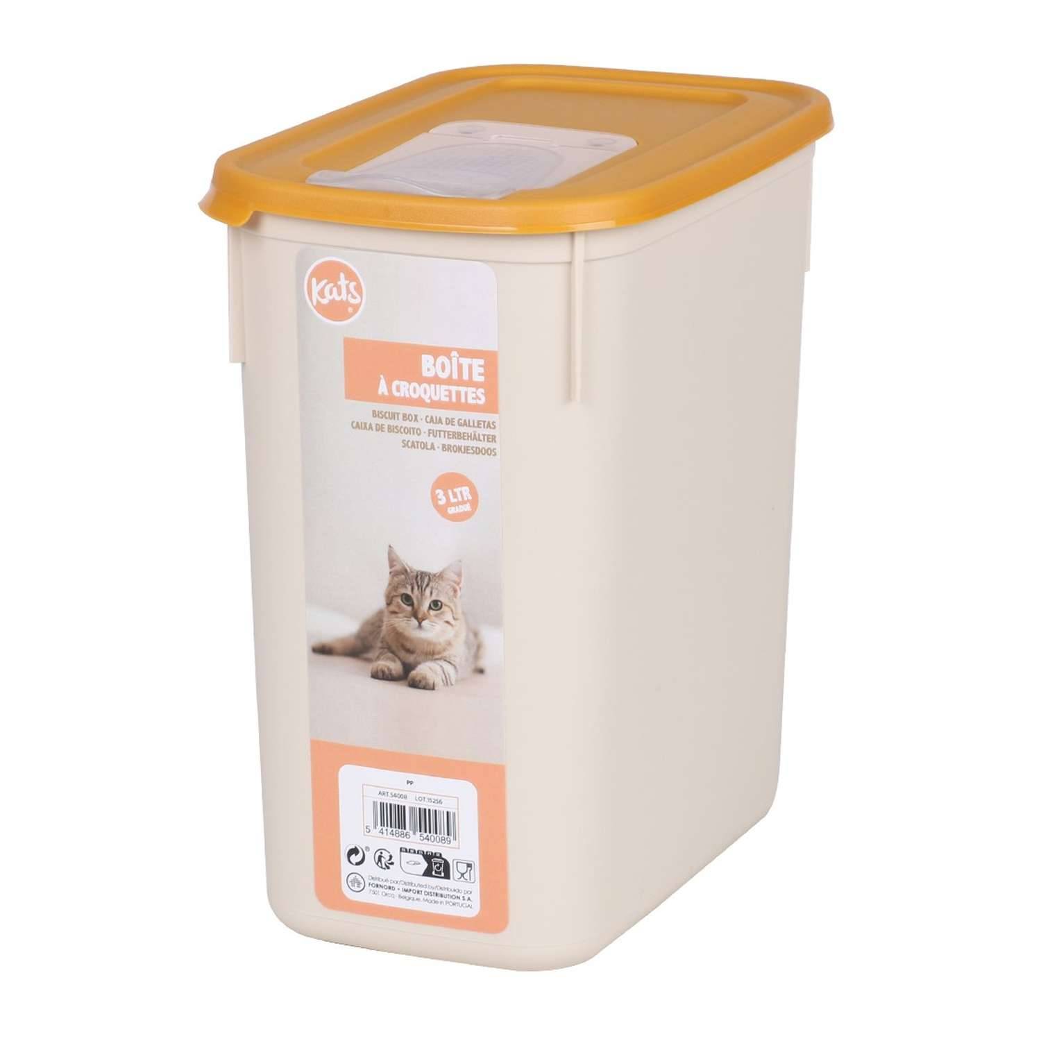Sans Marque - Boite conteneur à croquettes graduée pour chat - 3L - Toilinux - Imagen 2