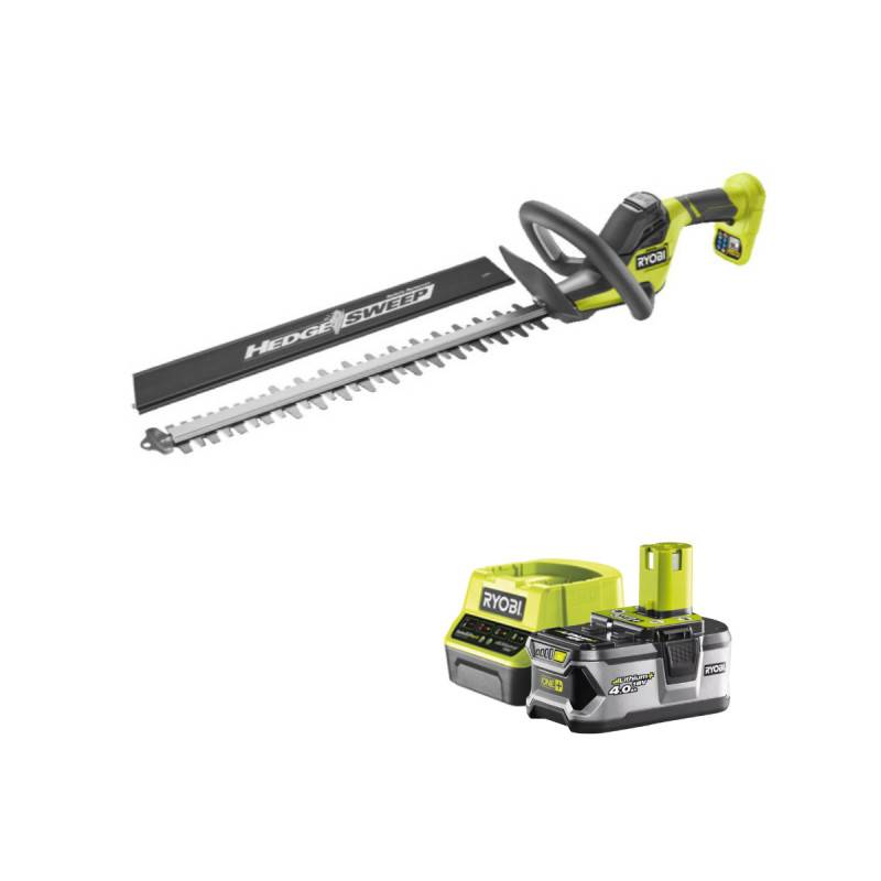 Ryobi - Pack RYOBI Taille-haies 18V One+ Brushless LINEA 45 cm RY18HT45A-0 - 1 Batterie 4.0Ah - 1 Chargeur rapide RC18120-140