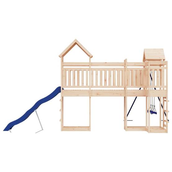 Helloshop26 - Aire de jeux d'extérieur balançoires toboggan portiques robuste jeux jardin 362 x 560 x 264 cm bois de pin massif - Imagen 5