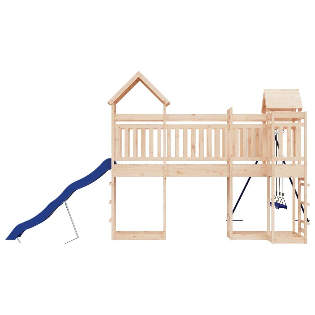 Helloshop26 - Aire de jeux d'extérieur balançoires toboggan portiques robuste jeux jardin 362 x 560 x 264 cm bois de pin massif - Imagen 5