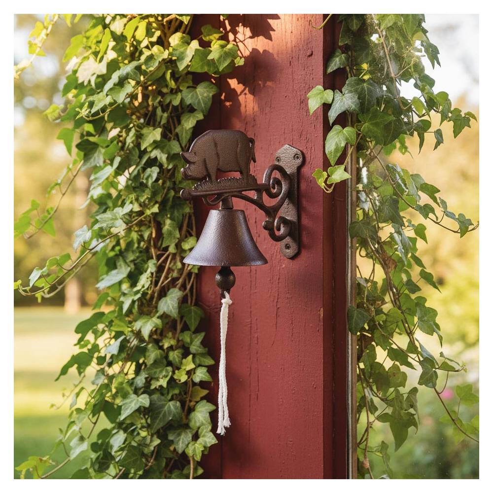 Esschert Design - Cloche de jardin en fonte Cochon Best For Boots - Imagen 2