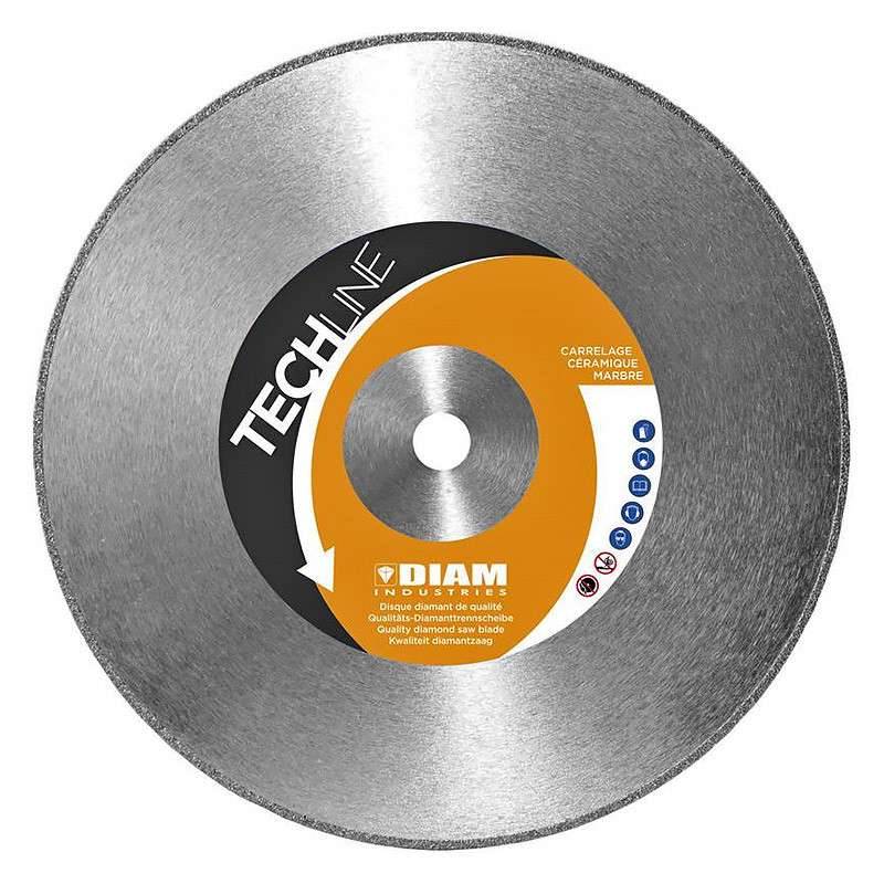 Disque DIAM INDUSTRIES MS70 Gamme Carrelage, Céramique, Marbre Spécial PVC - taille Ø 125mm - DIAM INDUSTRIES