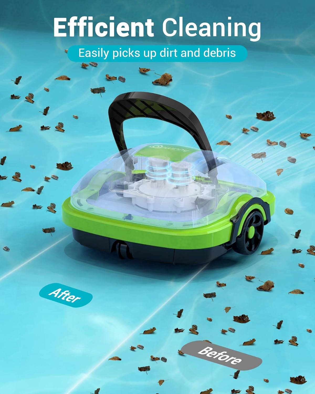 Robot Piscine Sans Fil Osprey 200, Nettoyage Automatique 50 min, Filtration 180 microns, Batterie Rechargeable, Compatible Tous Revêtements - Image 7