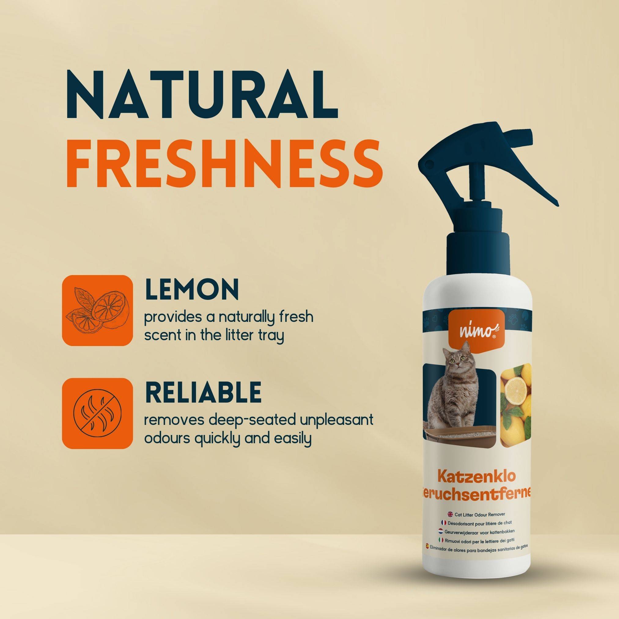 Éliminateur d'odeurs pour litière – spray neutralisant contre les odeurs et l'urine (2,5 l) | nimo - Image 5