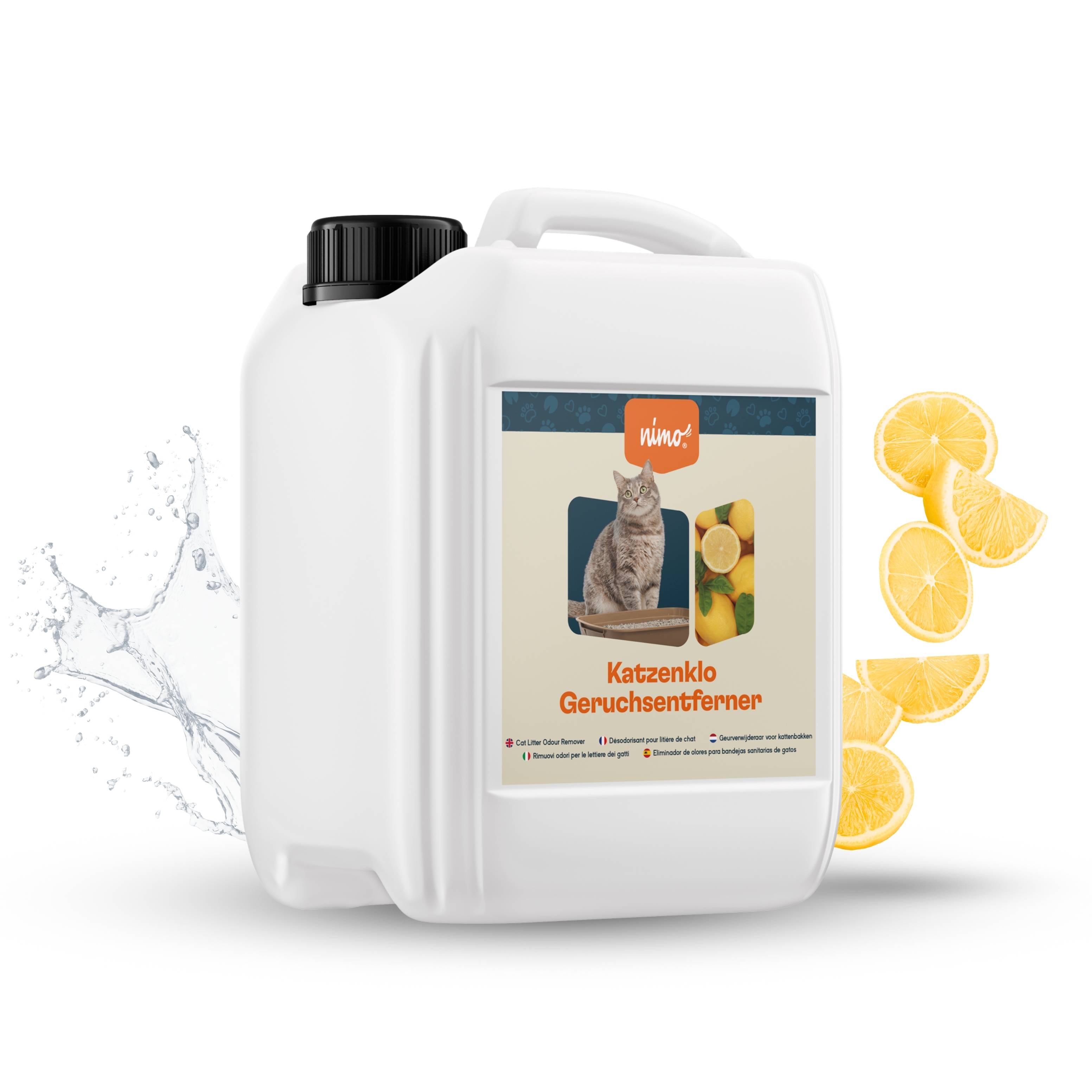 Éliminateur d'odeurs pour litière – spray neutralisant contre les odeurs et l'urine (2,5 l) | nimo - Image 1