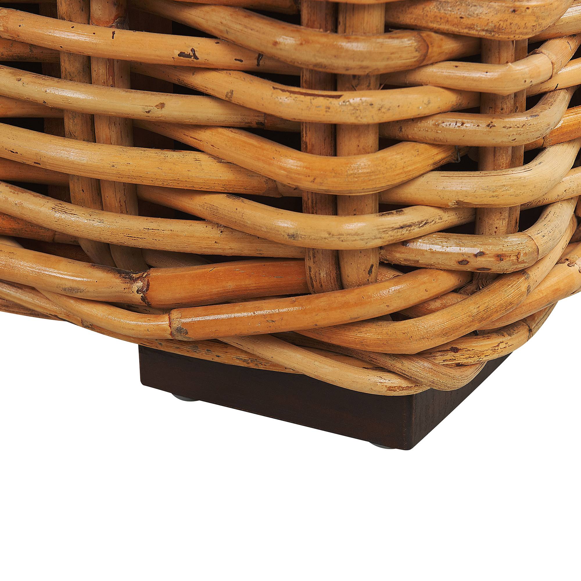 Beliani - Canapé de jardin, 3 Personnes Rotin Naturel FORLI - Beliani - Imagen 9