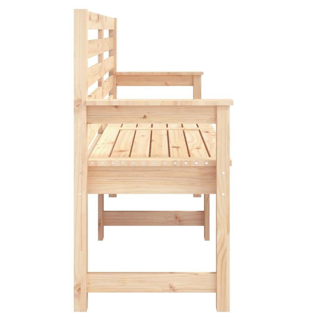 Helloshop26 - Banc de jardin meuble de patio d'extérieur terrasse 159,5 x 48 x 91,5 cm bois massif de pin - Imagen 3