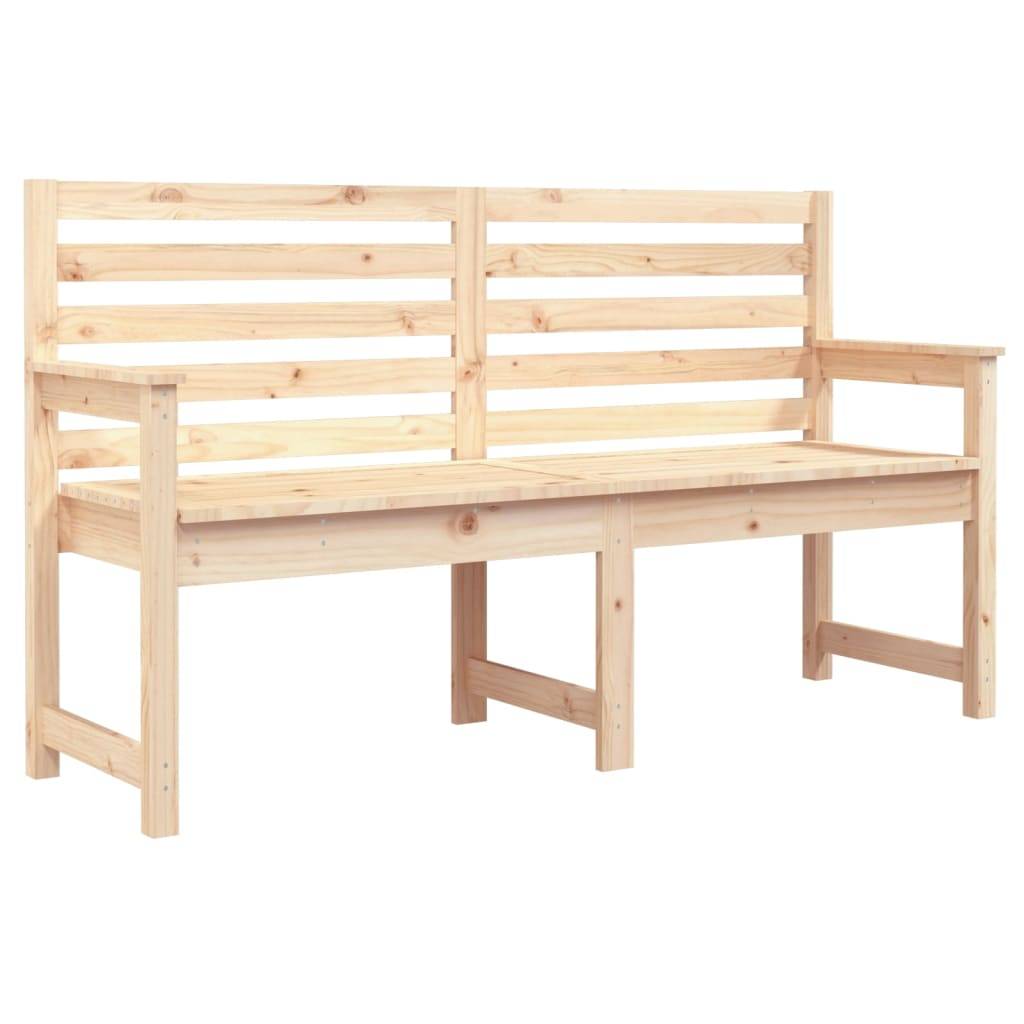 Helloshop26 - Banc de jardin meuble de patio d'extérieur terrasse 159,5 x 48 x 91,5 cm bois massif de pin - Imagen 1
