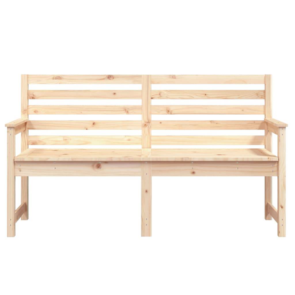 Helloshop26 - Banc de jardin meuble de patio d'extérieur terrasse 159,5 x 48 x 91,5 cm bois massif de pin - Imagen 2