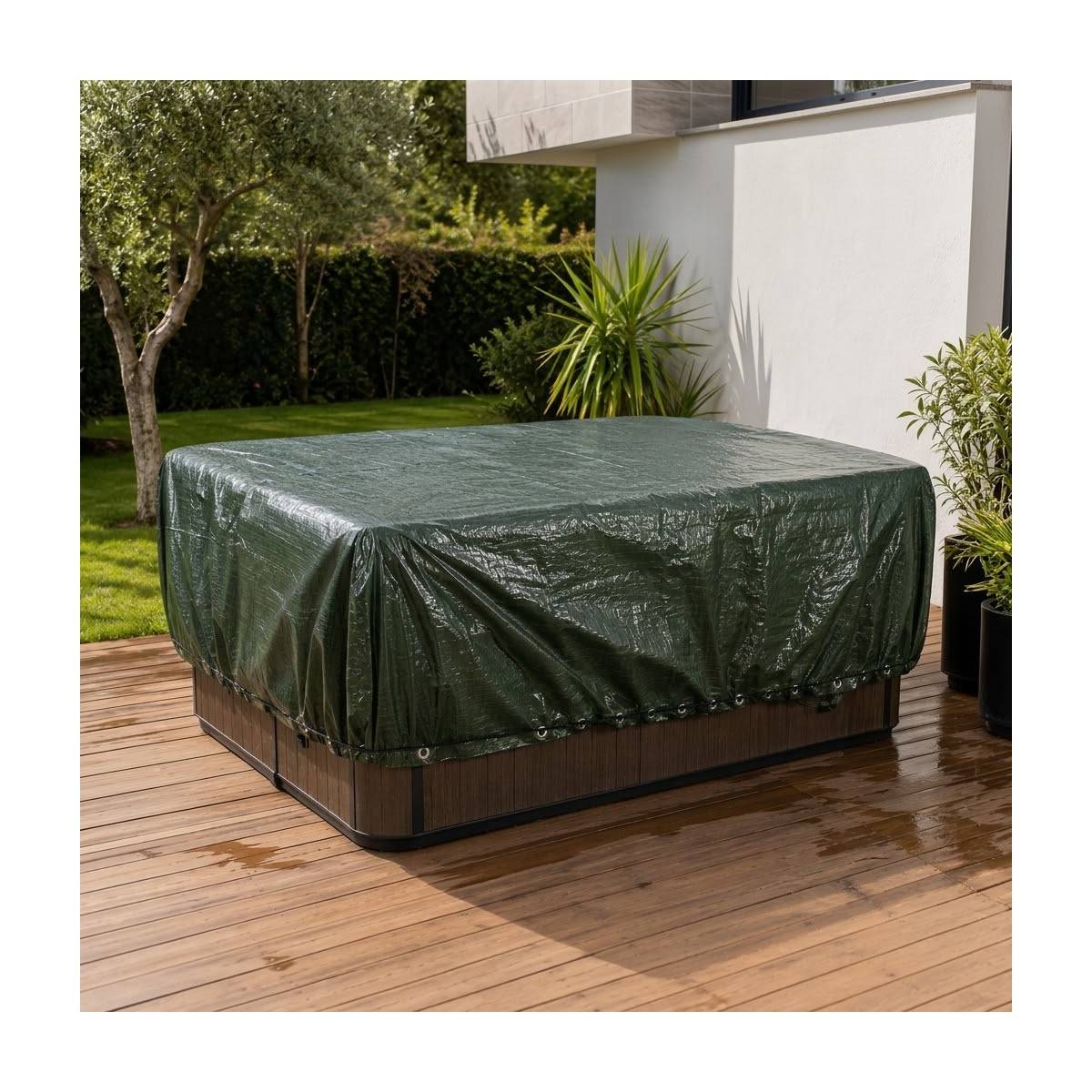 Vito - Bâche de protection 5 x 8 m Verte Etanche Protection Anti UV VITO - Imagen 6