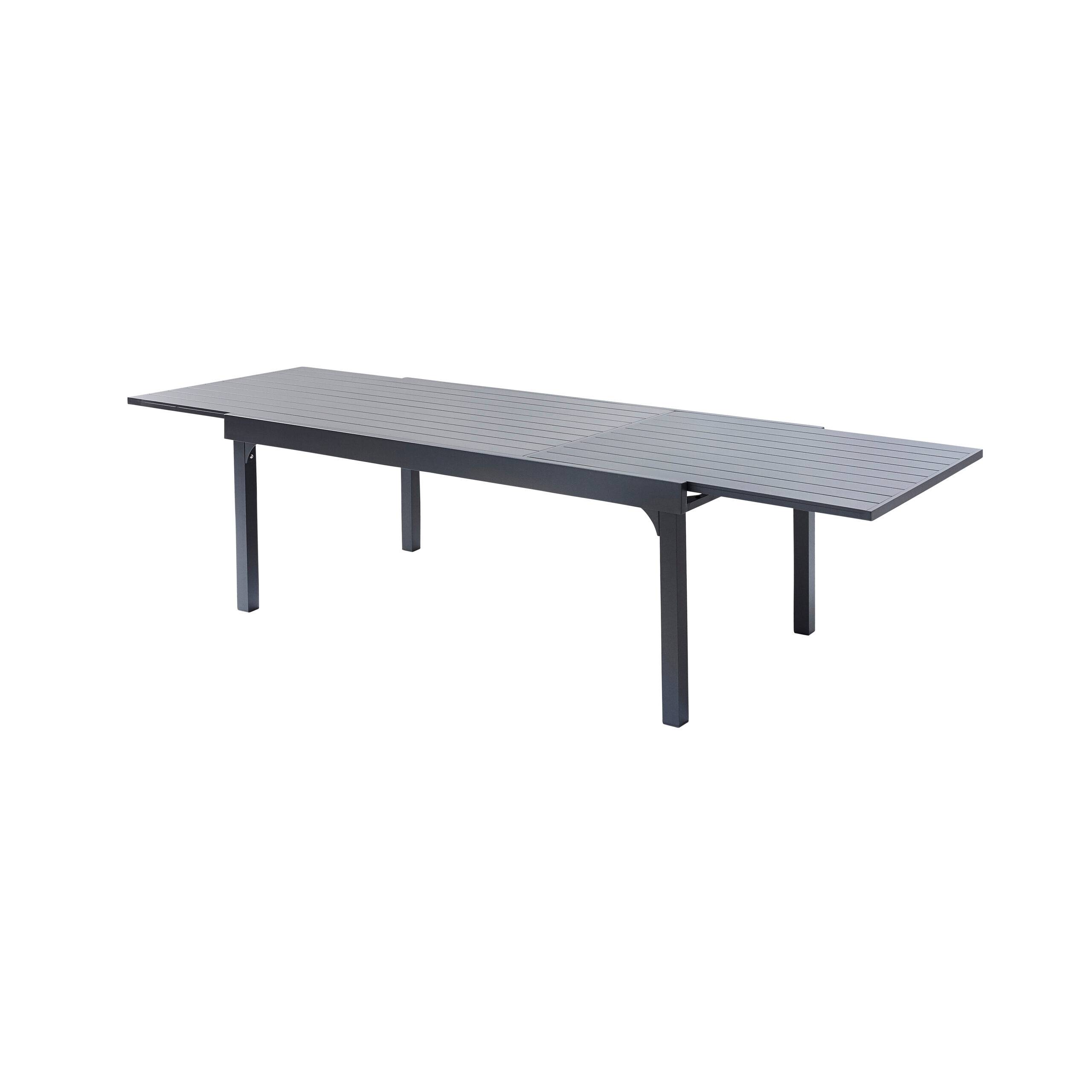 Wilsa Garden - Table Modulo 8/12 personnes structure et plateau en aluminium gris anthracite - Imagen 1