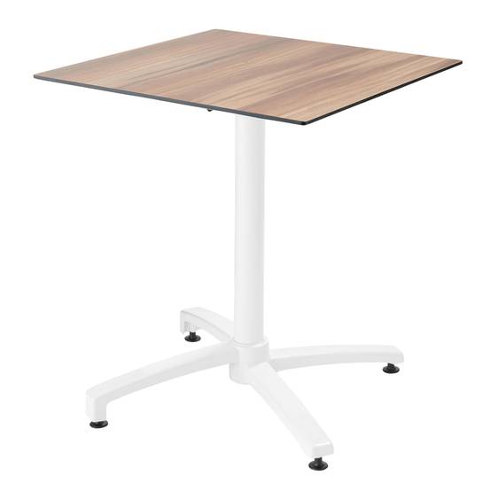 Oviala - Ensemble table 70 cm chêne foncé et 4 chaises en métal gris - Oviala - Image 2