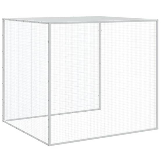 Très Grand Poulailler 803 cm acier galvanisé parc grillagé et toit Gris – ComfortXL Outdoor Living - Image 8