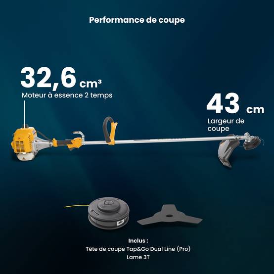 Stiga - Débroussailleuse BC 535, 32,6 cm³, largeur 43 cm, tête Tap & Go et lame 3 dents - STIGA - Image 3