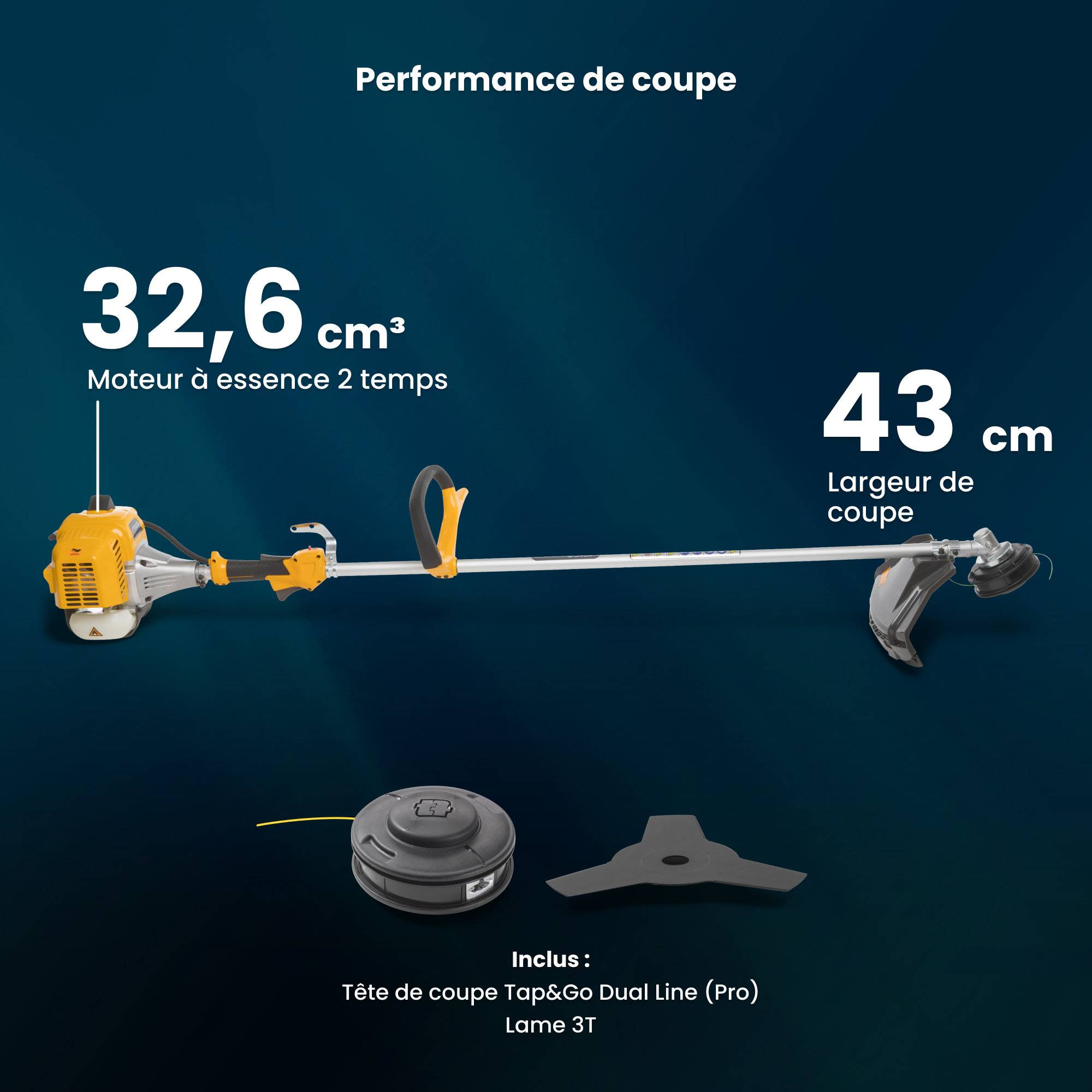 Stiga - Débroussailleuse BC 535, 32,6 cm³, largeur 43 cm, tête Tap & Go et lame 3 dents - STIGA - Image 3