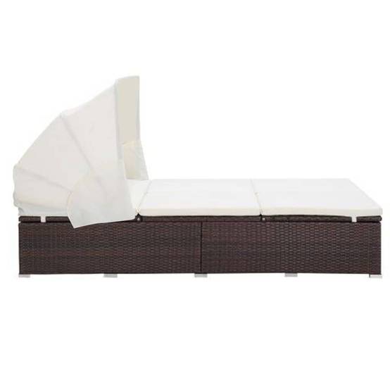 Prolenta Premium - Chaise longue pliante/transat Vrenja Blanc 194 X 120,5 X 110 cm - P87209B - Image 1