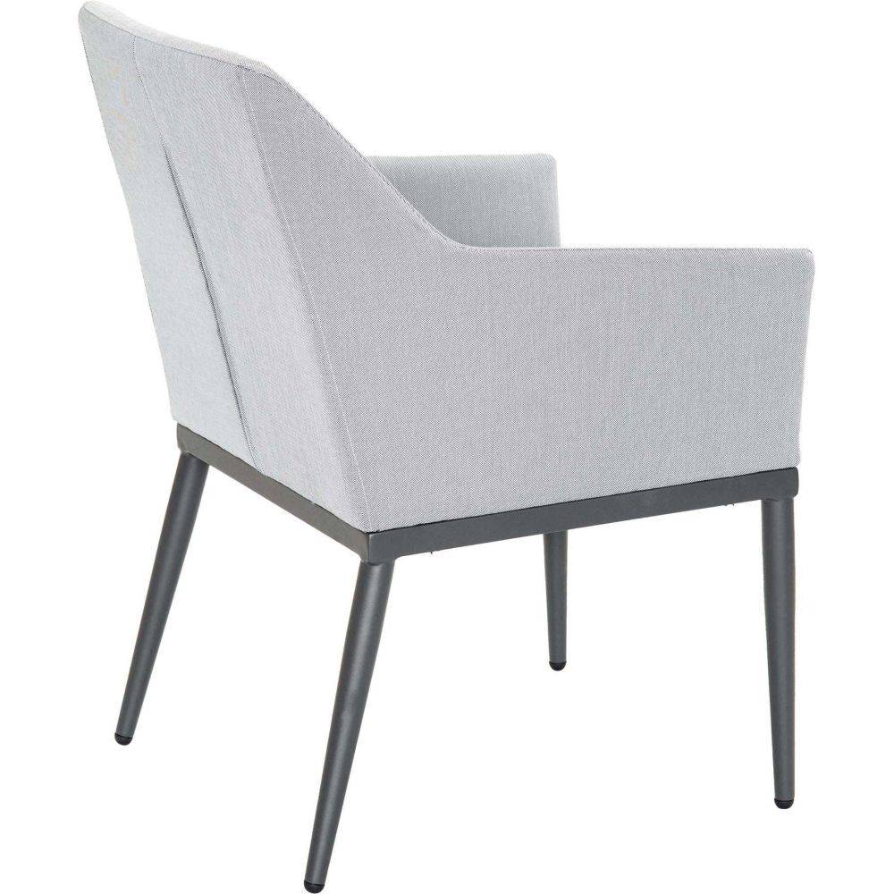 Fauteuil de jardin en aluminium et textilène (Lot de 2) Anthracite et gris perle - Imagen 3