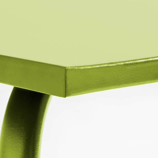 Oviala - Table de jardin carrée en métal 8 places 120 cm vert Palavas - Oviala - Imagen 4