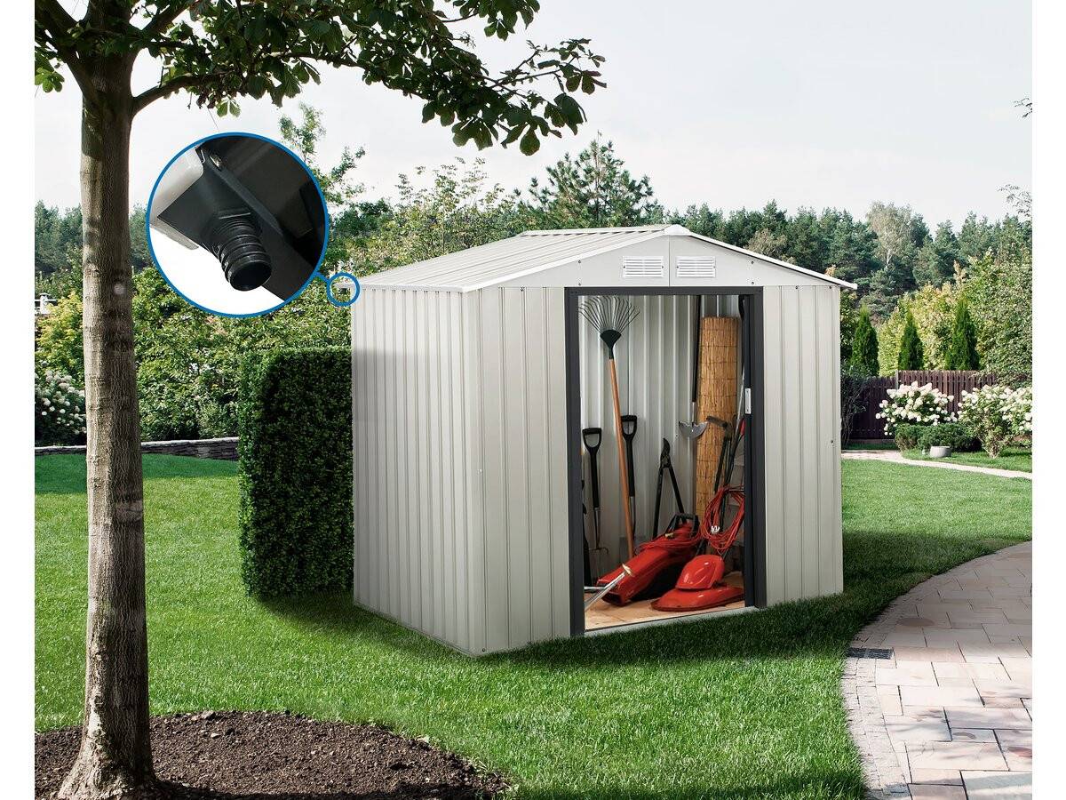 Habitat Et Jardin - Abri De Jardin Métal "nebraska" - 2,71m² Avec Gouttière -habitat Et Jardin - Image 2