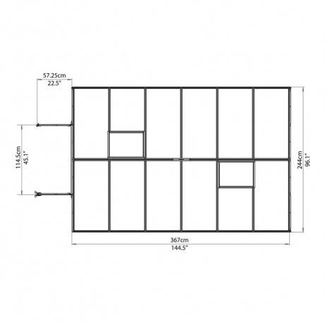 Canopia - Serre de jardin en polycarbonate Essence 8,8 m² - Imagen 5