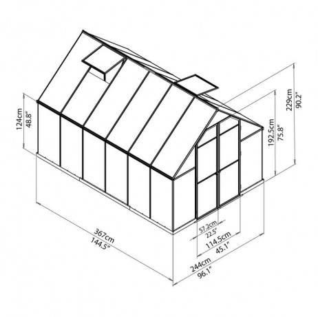 Canopia - Serre de jardin en polycarbonate Essence 8,8 m² - Imagen 4