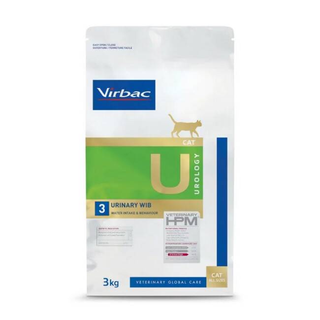 Virbac HPM Cat Urology Urinary U3 WIB - 3 kg - Imagen 1