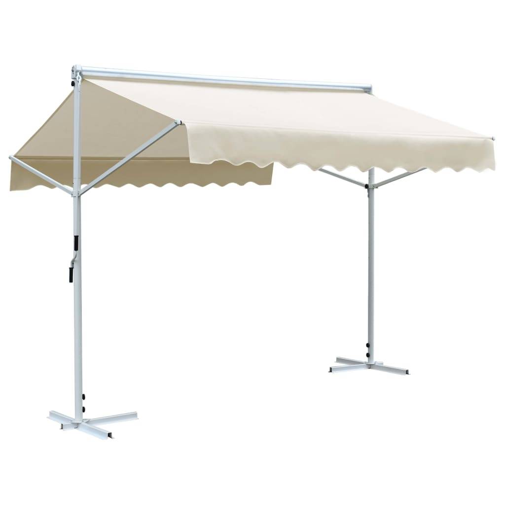 Helloshop26 - Auvent sur pied 3x3 m crème - Imagen 1