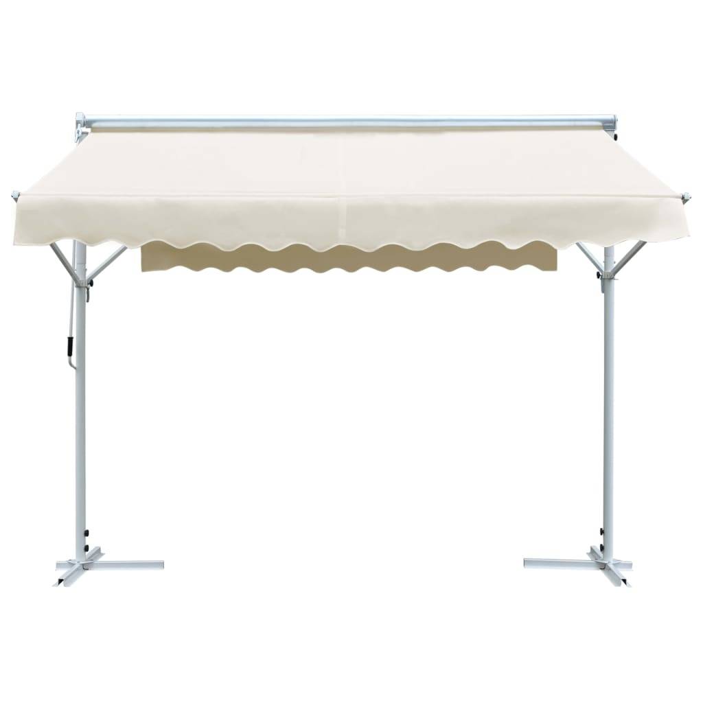Helloshop26 - Auvent sur pied 3x3 m crème - Imagen 2