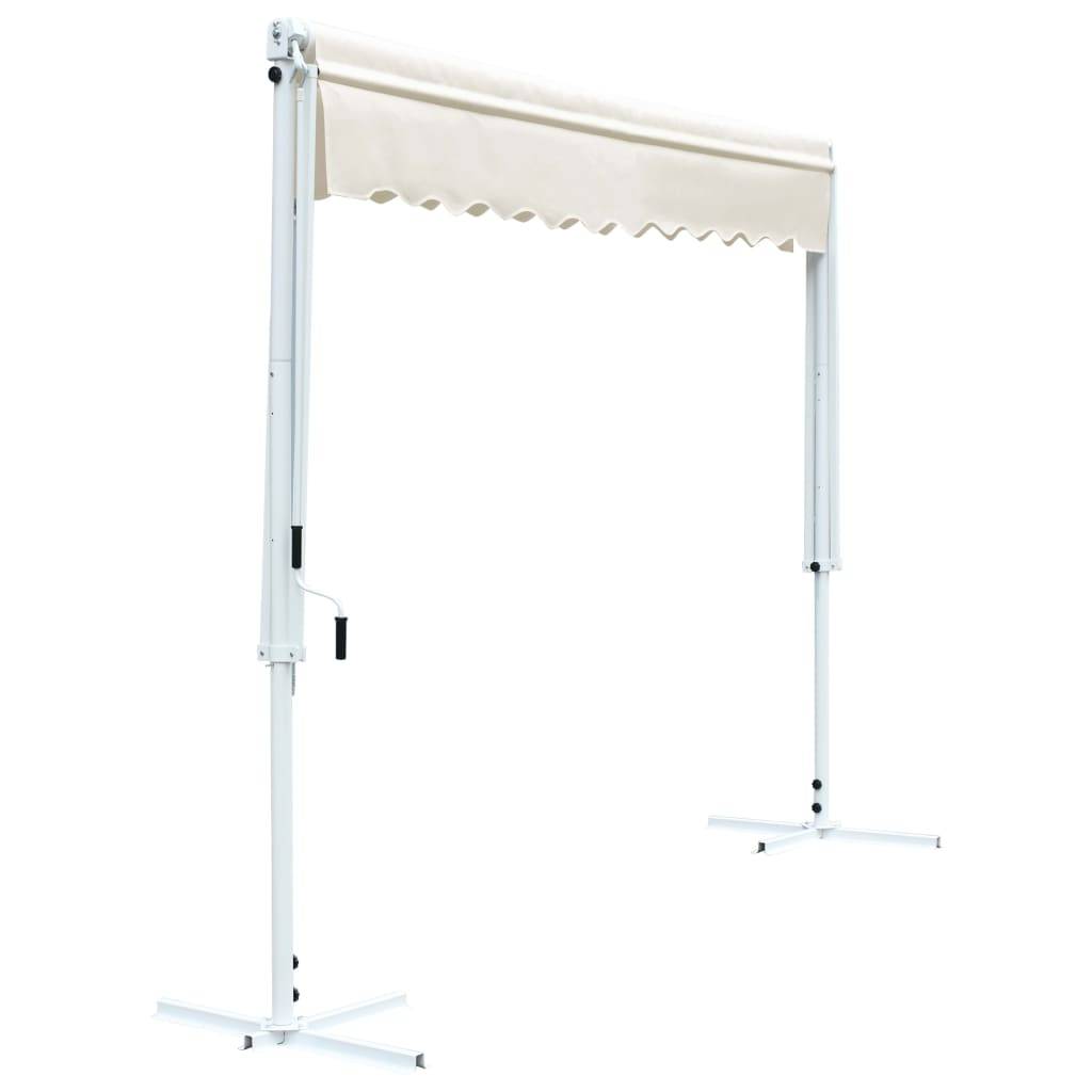 Helloshop26 - Auvent sur pied 3x3 m crème - Imagen 4