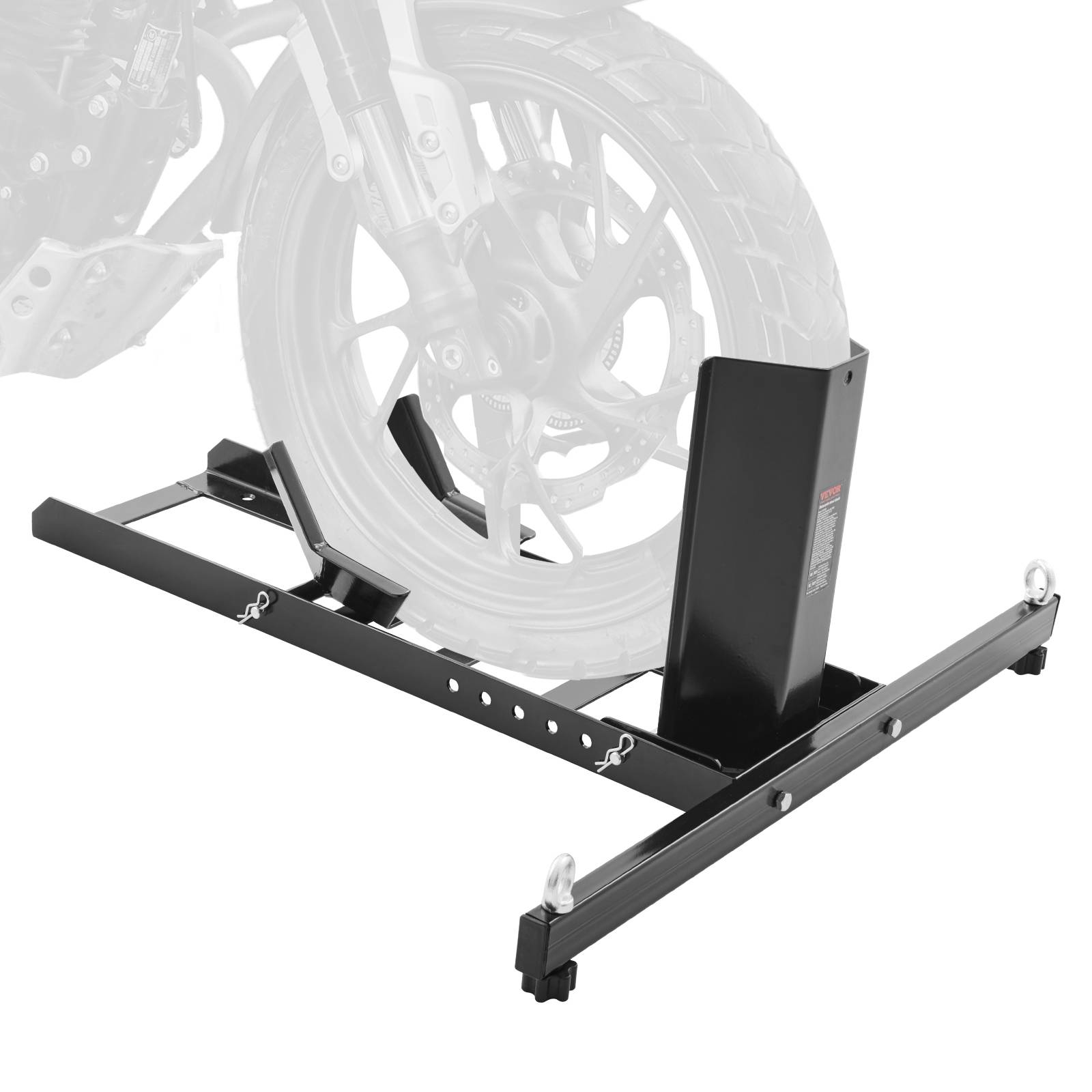 VEVOR Bloque roue moto 816,5 kg, acier. Support transport, diamètre 381-558 mm. - Image 1