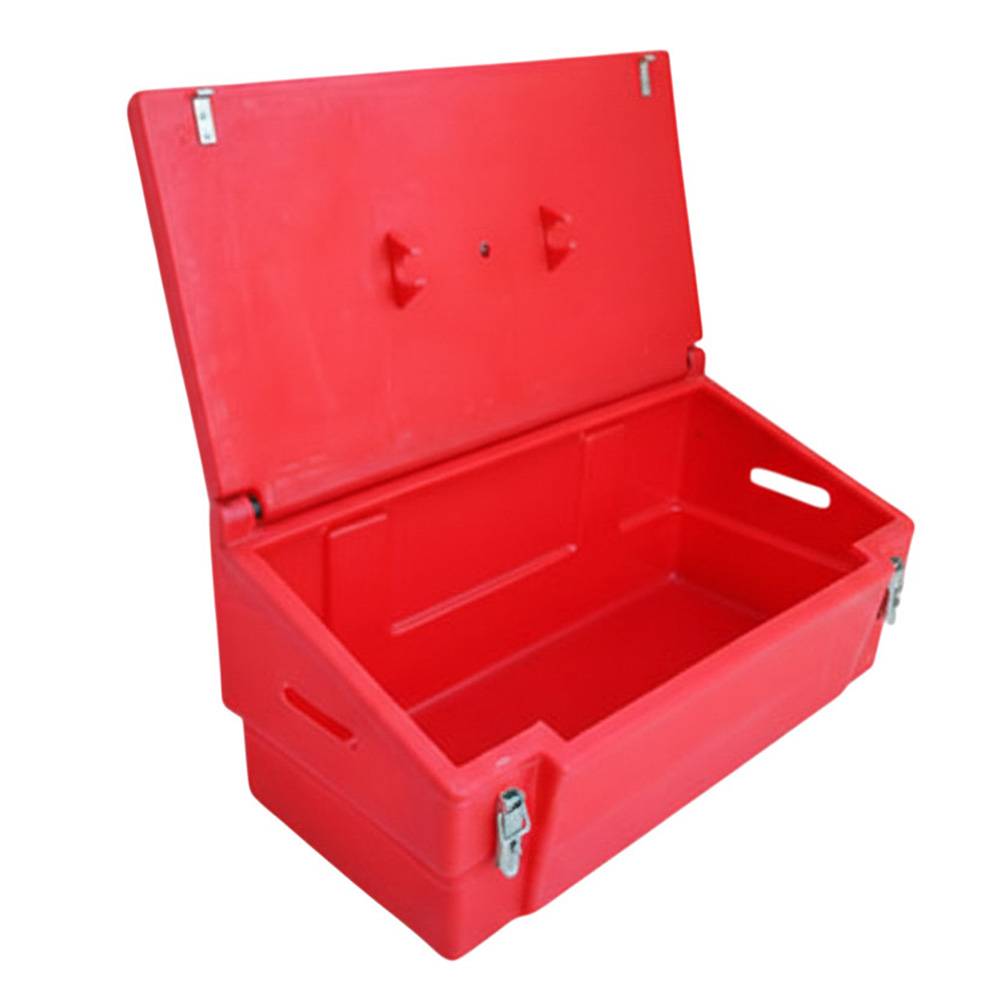 Bac à sable incendie/ à sel de déneigement 100l + grenouillères + cadenas+ pelle-plast'up rotomoulage - Imagen 2