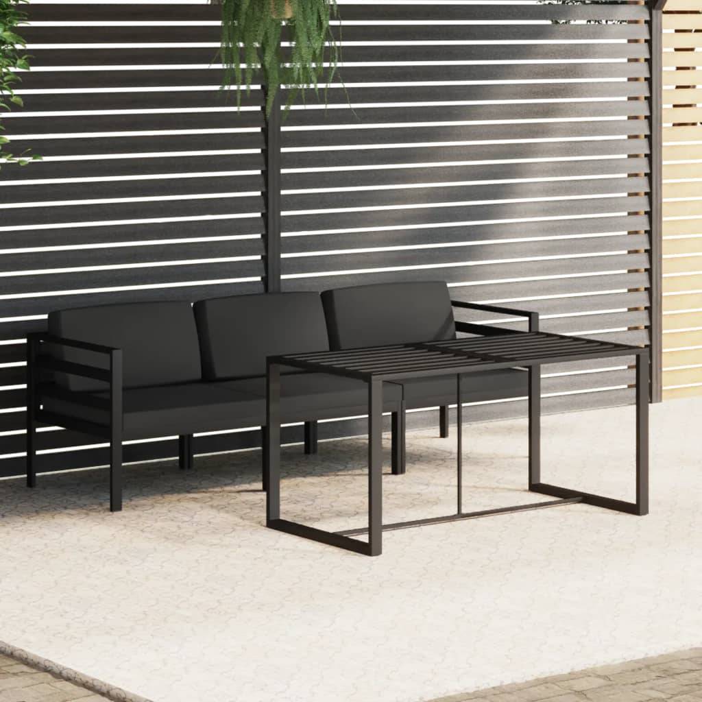 Salon de Jardin 4 Pièces Aluminium avec Table Haute pour Repas Anthracite – ComfortXL Outdoor Living