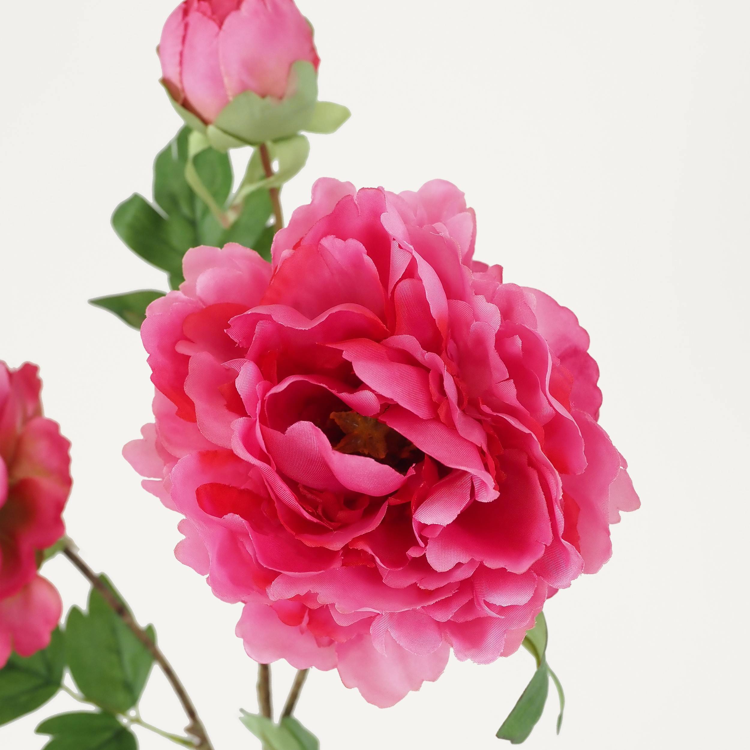 Ligne Deco - Pivoine artificielle en tige rose 70cm lot de 4 Ligne Déco - Image 3