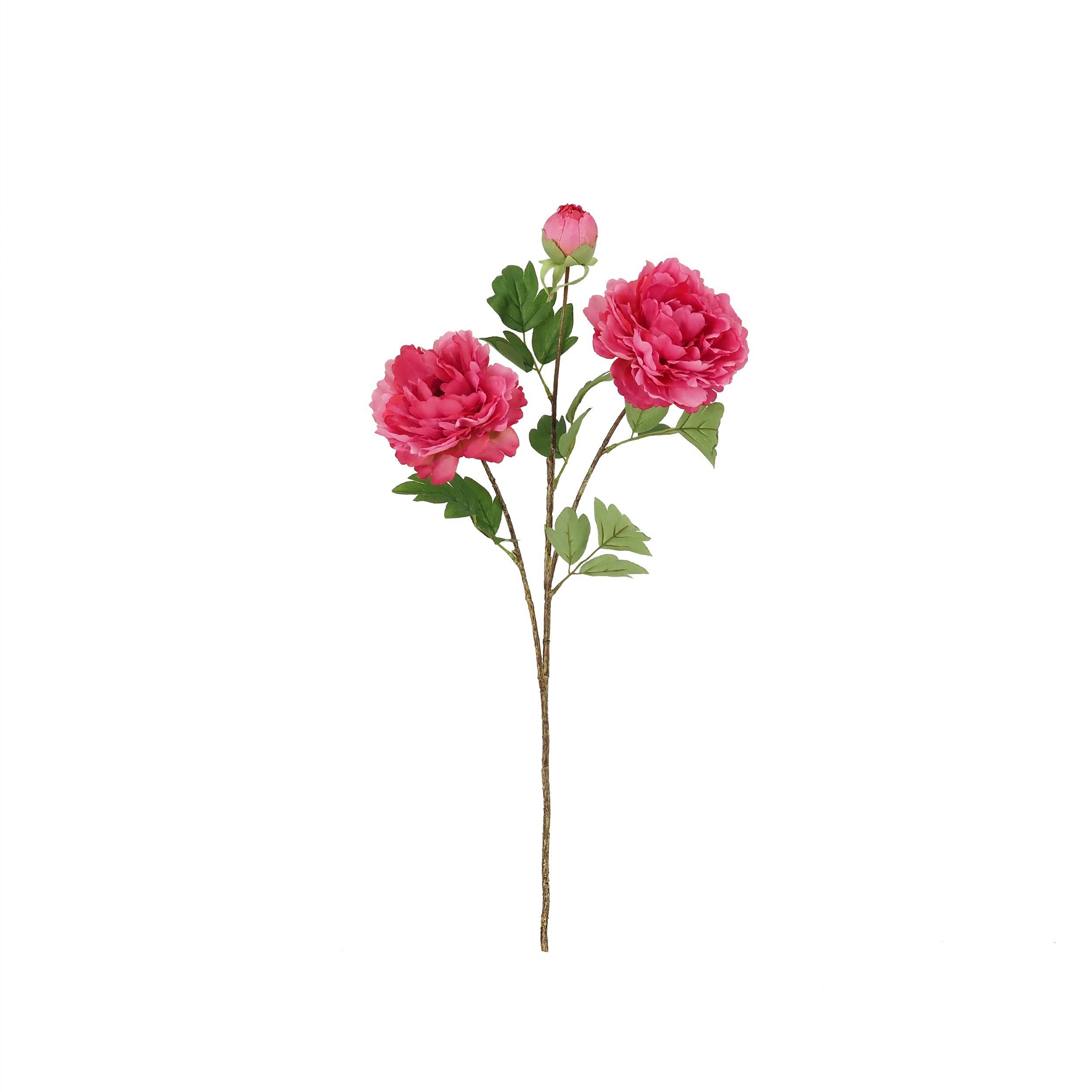 Ligne Deco - Pivoine artificielle en tige rose 70cm lot de 4 Ligne Déco - Image 2
