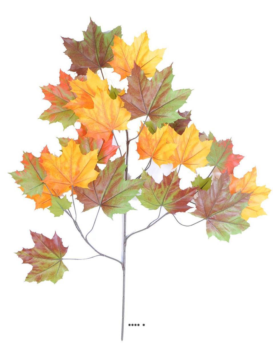 Artificielles - Branche de platane artificielle, 23 feuilles, H 78 cm, D 58 cm Automne - couleur: Automne - Imagen 1