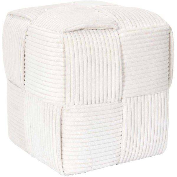 The Home Deco Factory - Pouf en tissu côtelé tressé Scott The Home Deco Factory - Image 1