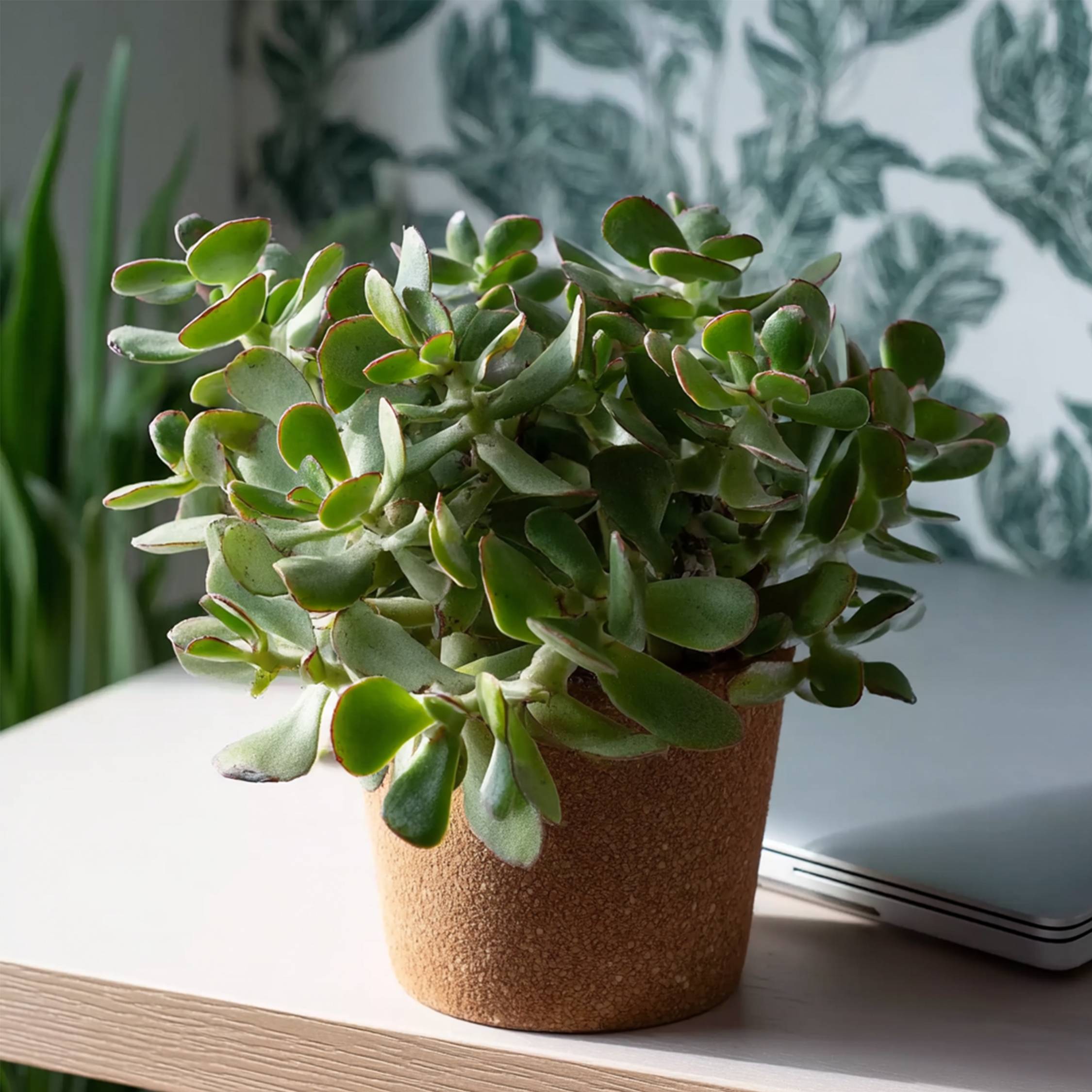 Plant In A Box - Plante de jade - Crassula arborescens 'Curly' - Hauteur 15-25 cm - Pot 12 cm - Image 2
