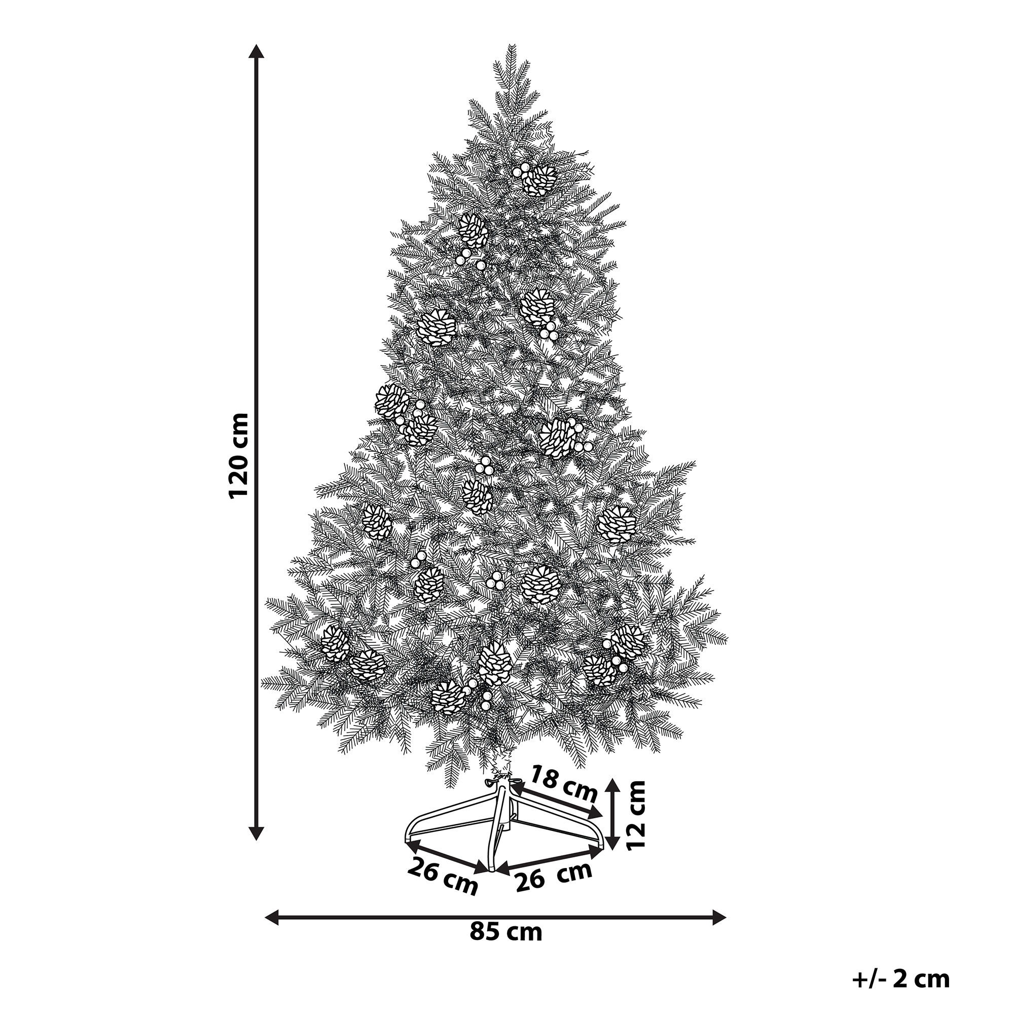 Beliani - Sapin de Noël PVC Vert DENALI - Beliani - Imagen 3