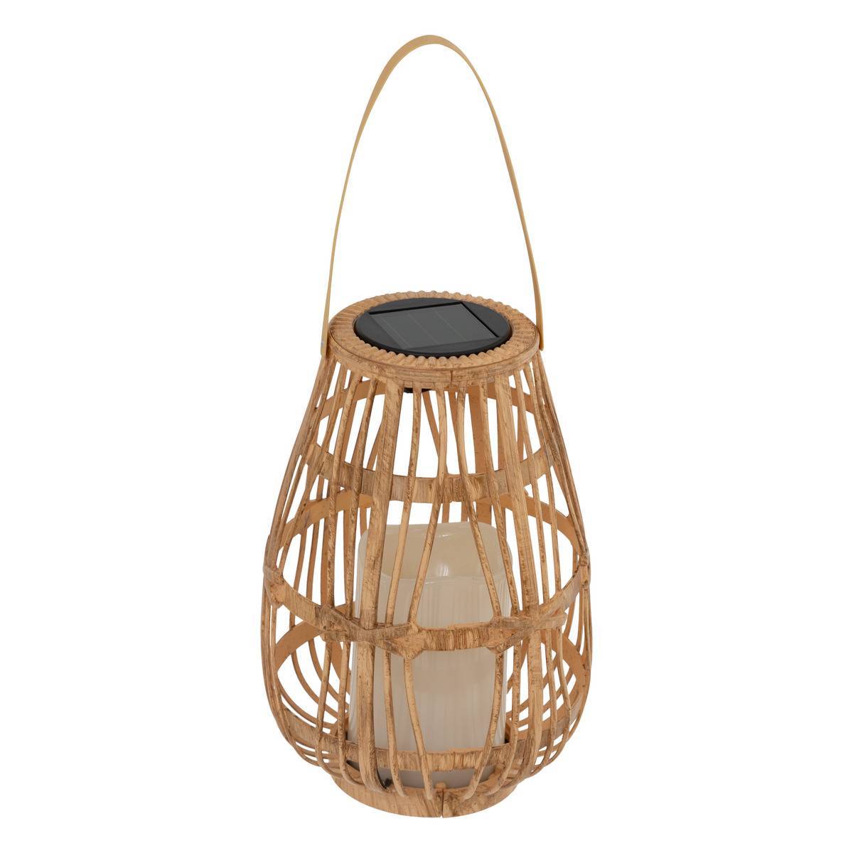 Atmosphera - Lanterne solaire "Rania" H23cm beige ATMOSPHERA CREATEUR D'INTERIEUR - Imagen 1