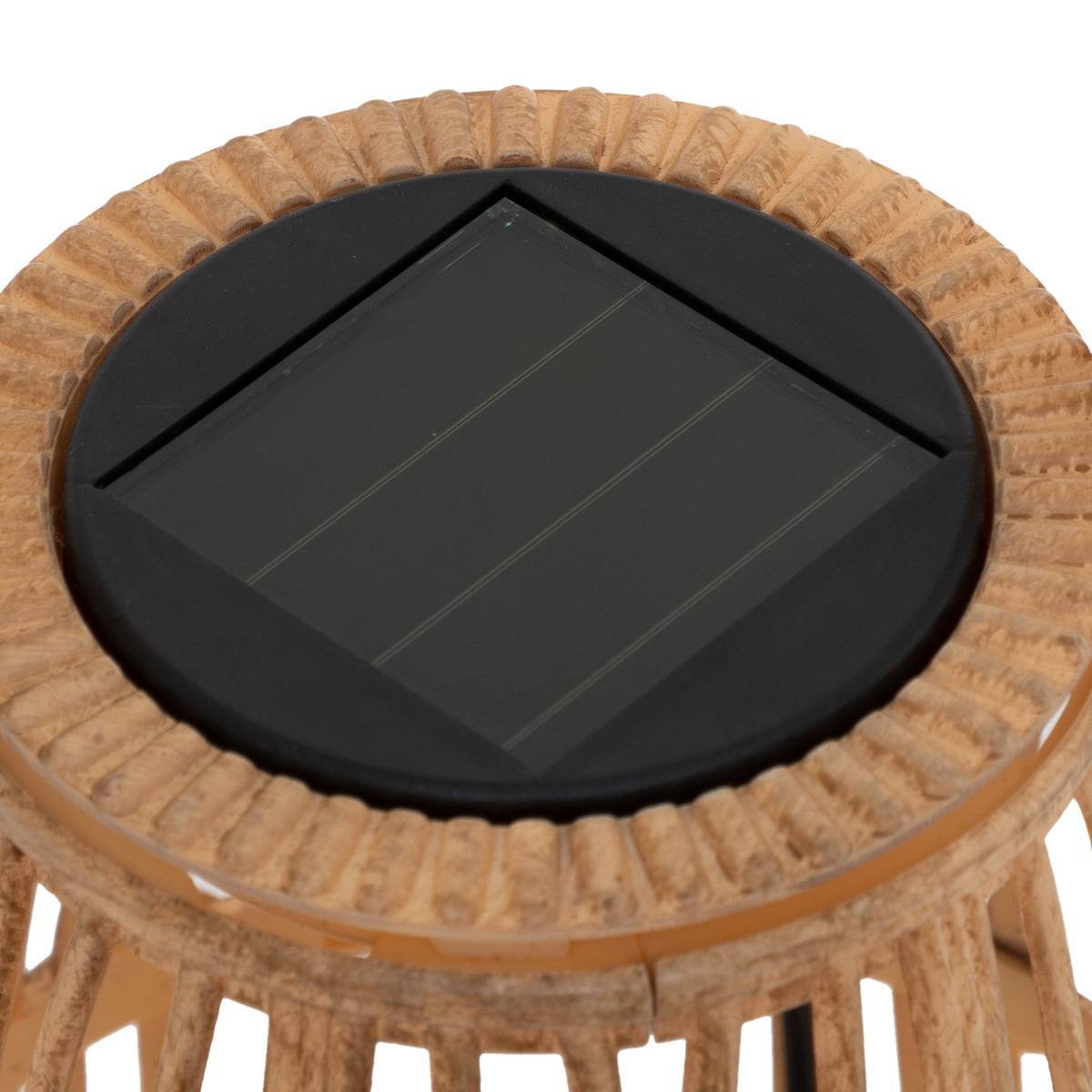 Atmosphera - Lanterne solaire "Rania" H23cm beige ATMOSPHERA CREATEUR D'INTERIEUR - Imagen 3