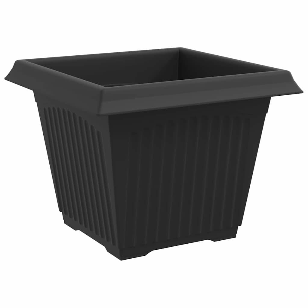 ComfortXL - Grand Lot 24 Jardinières Carrées Plastique Drainage 28,5x28,5x22 cm Noir - ComfortXL Outdoor Living - Image 5