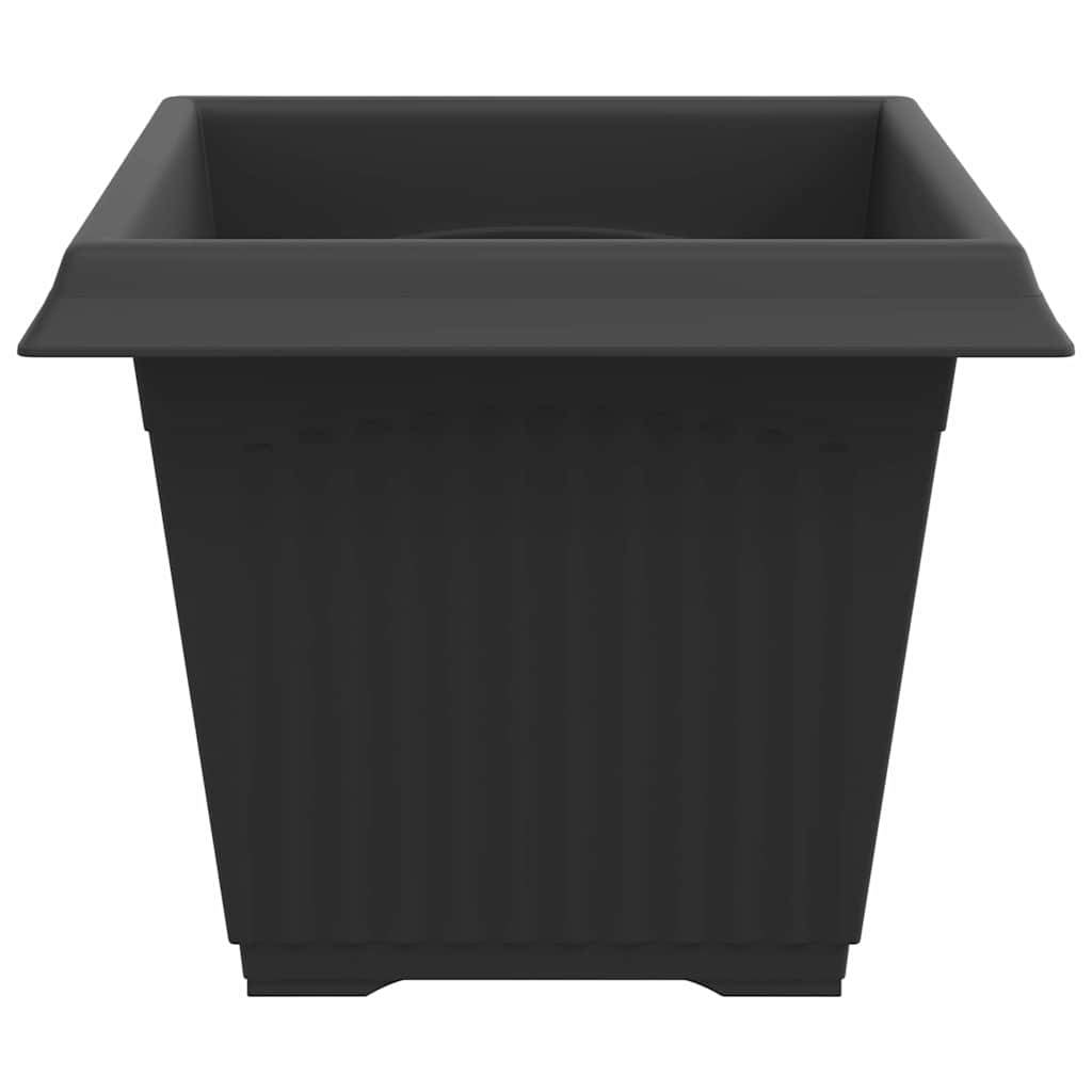 ComfortXL - Grand Lot 24 Jardinières Carrées Plastique Drainage 28,5x28,5x22 cm Noir - ComfortXL Outdoor Living - Image 6