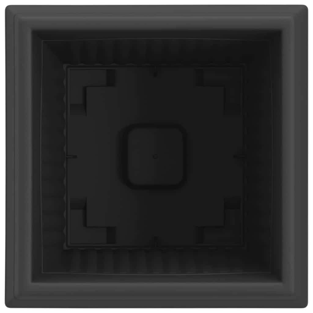 ComfortXL - Grand Lot 24 Jardinières Carrées Plastique Drainage 28,5x28,5x22 cm Noir - ComfortXL Outdoor Living - Image 7